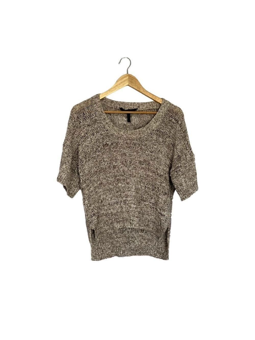 Bcbgmaxazria Marled Asymmetric Knit Pullover Sweater XS